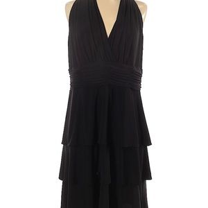 Evan Picone Formal Black Tiered Dress